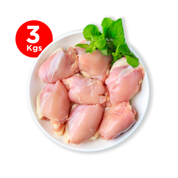 SR's 3 kg Family Pack - Chicken Curry Cut (Without Skin)